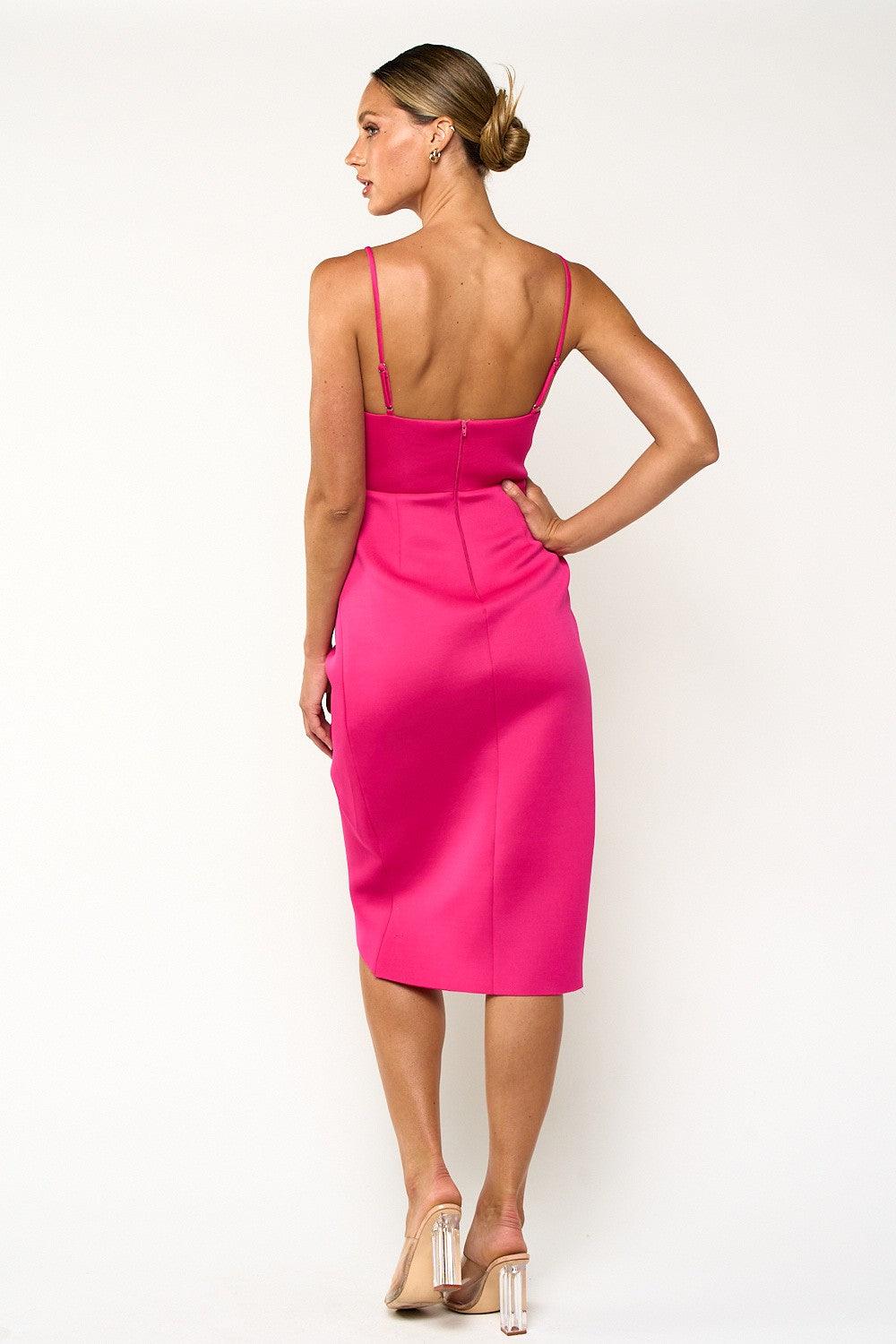 neoprene cut out wrap sleeveless dress - RK Collections Boutique