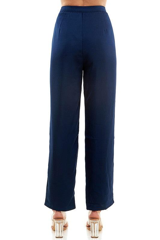 high rise straight leg pants - RK Collections Boutique