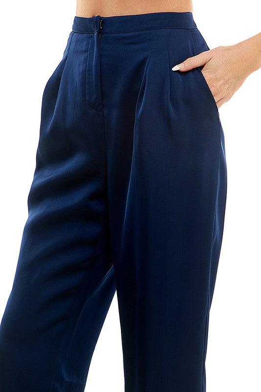 high rise straight leg pants - RK Collections Boutique