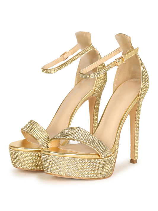 Glamorous Rhinestone Platform Heels