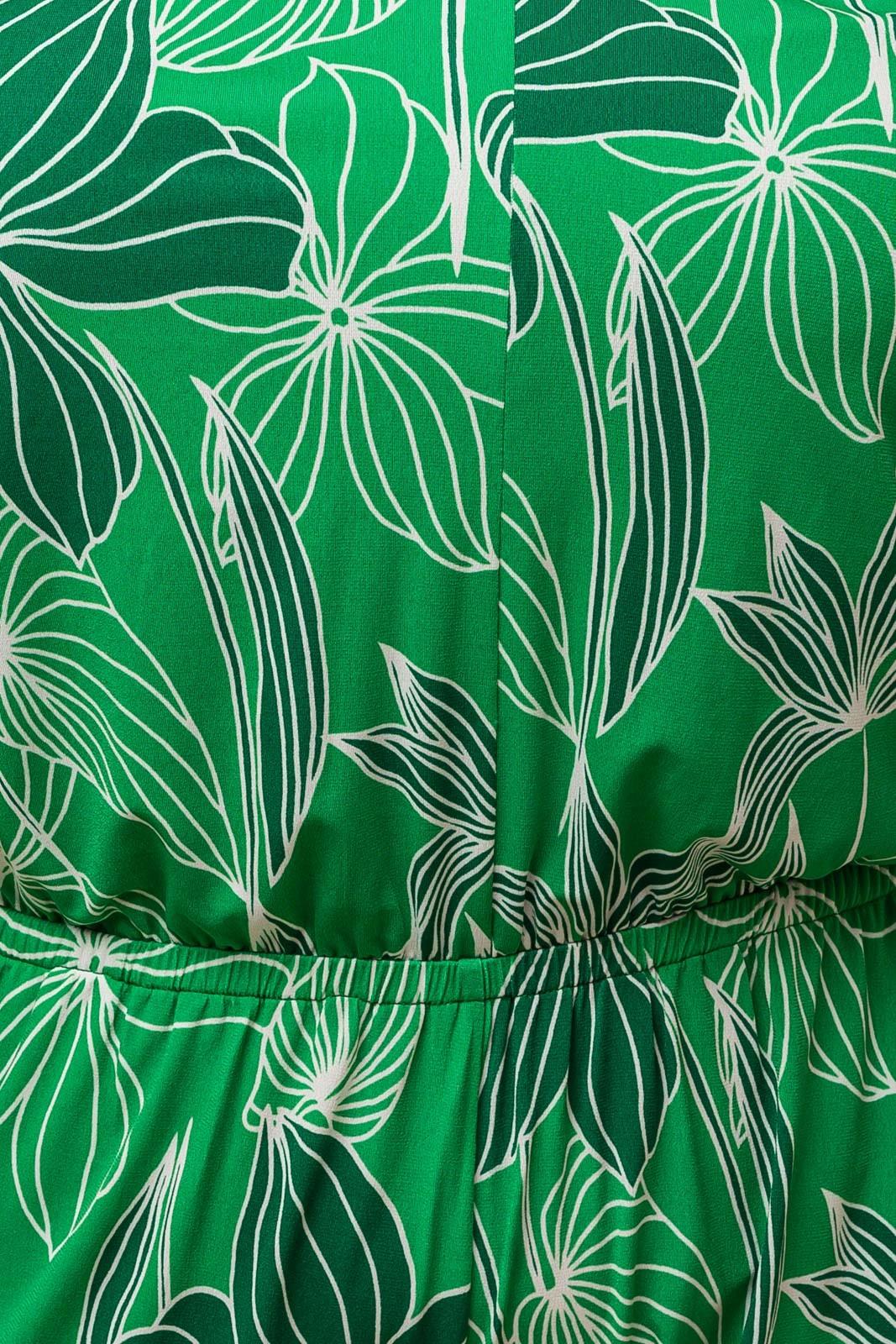 PLUS leaf print halte jumpsuit - alomfejto