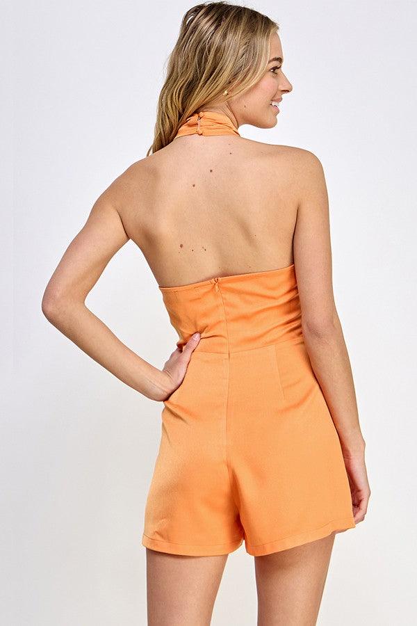 side cutout halter romper - RK Collections Boutique