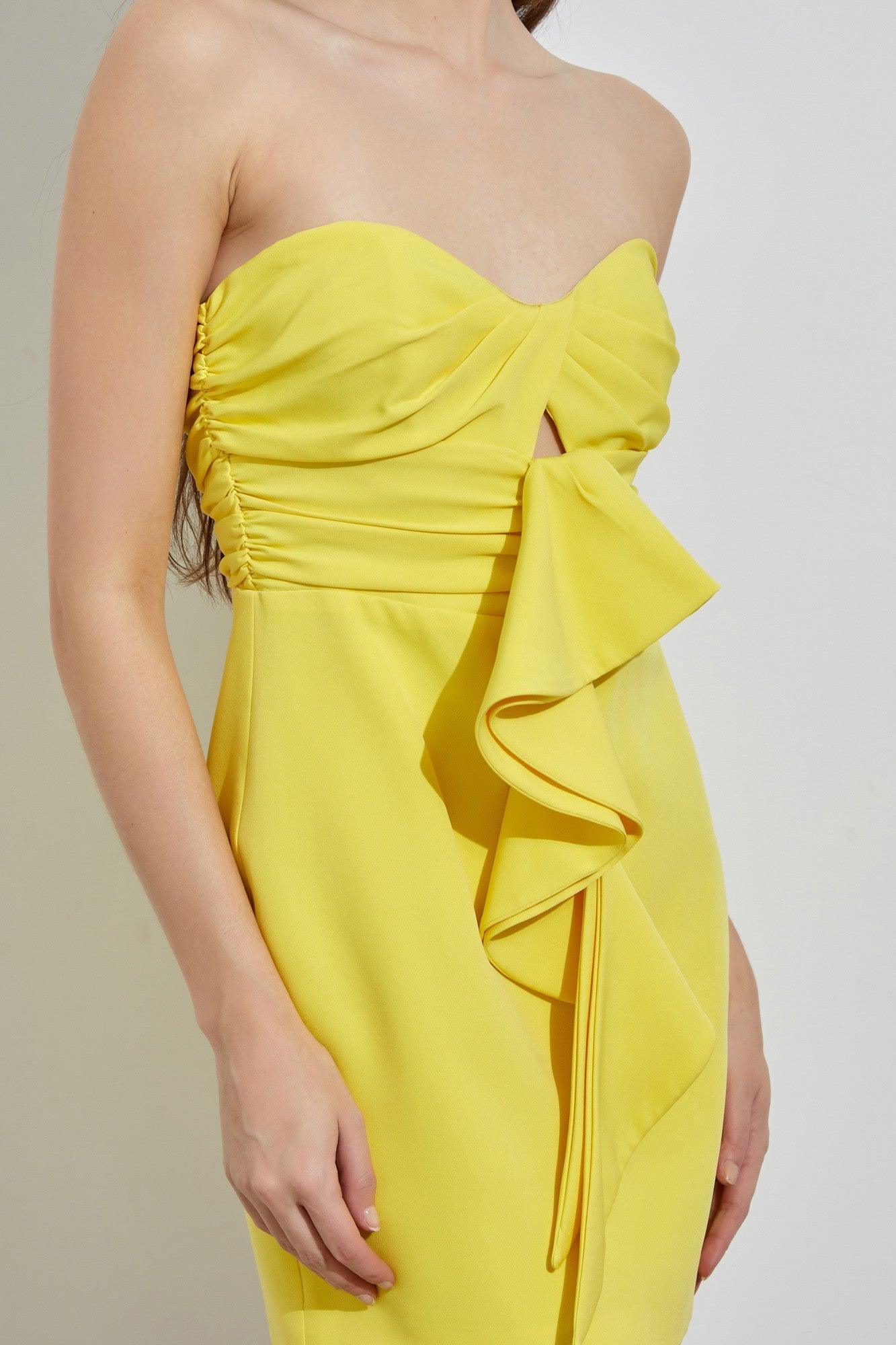 ruffle strapless dress - RK Collections Boutique