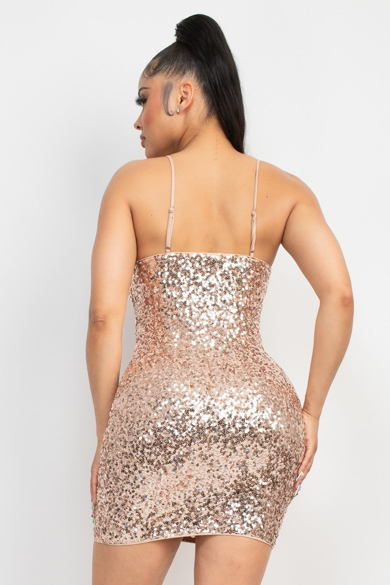 Sleeveless Sequin Bodycon Dress