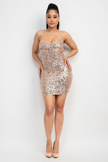 Sleeveless Sequin Bodycon Dress
