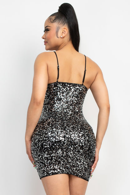 Sleeveless Sequin Bodycon Dress