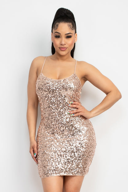 Sleeveless Sequin Bodycon Dress
