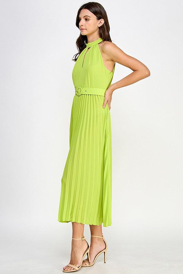 Halter twist Neck with Pleated Skirt - RK Collections Boutique