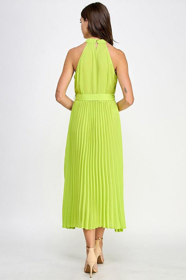 Halter twist Neck with Pleated Skirt - RK Collections Boutique