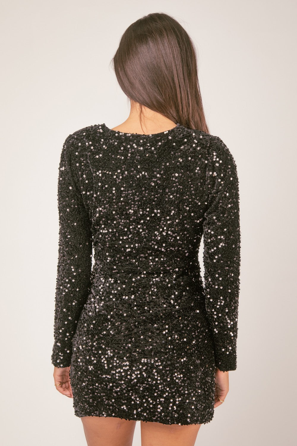 PLUS SIZE Sequin Glitter Holiday Mini Dress