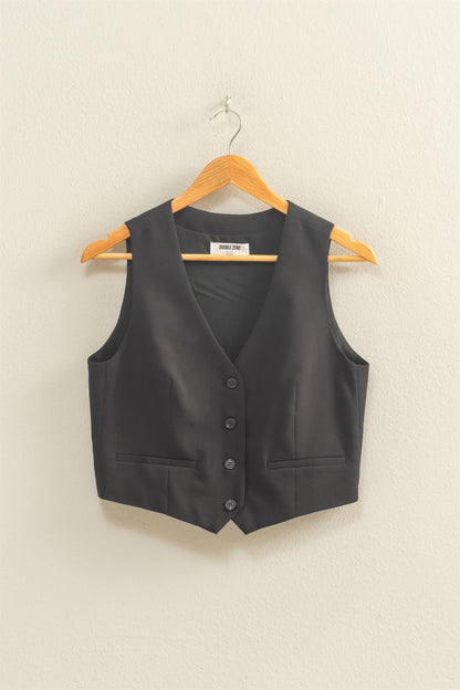 Tailored Button-down Vest