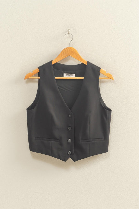 Tailored Button-down Vest