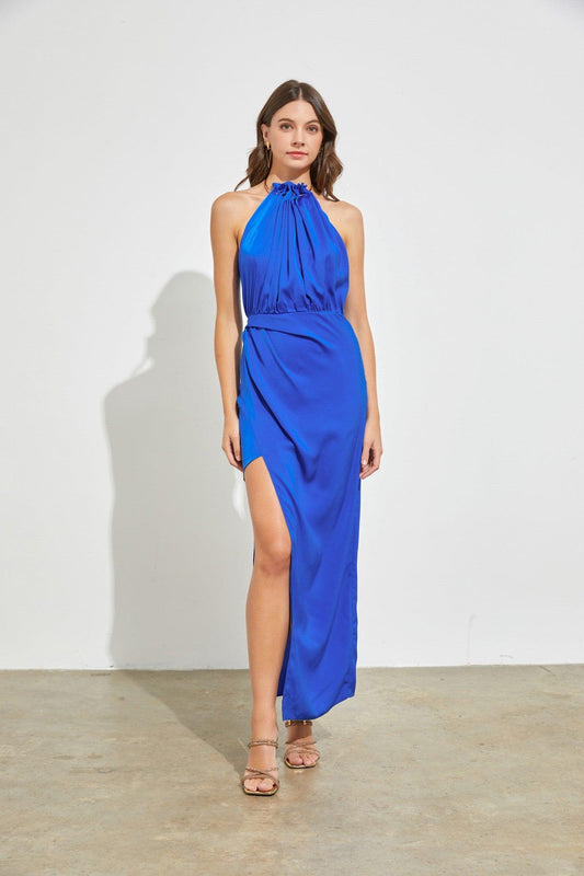 necklace halter open back maxi dress - RK Collections Boutique