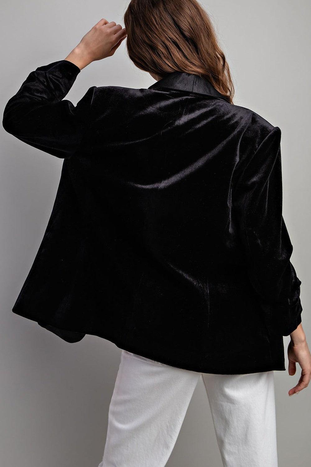 velvet tuxedo blazer - RK Collections Boutique