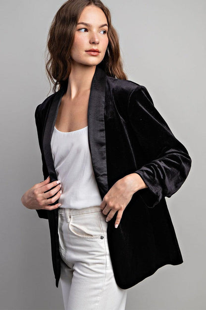 velvet tuxedo blazer - RK Collections Boutique