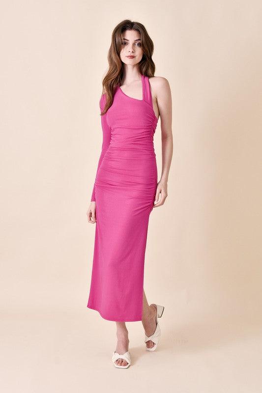 asymmetric one shoulder open back dress - RK Collections Boutique