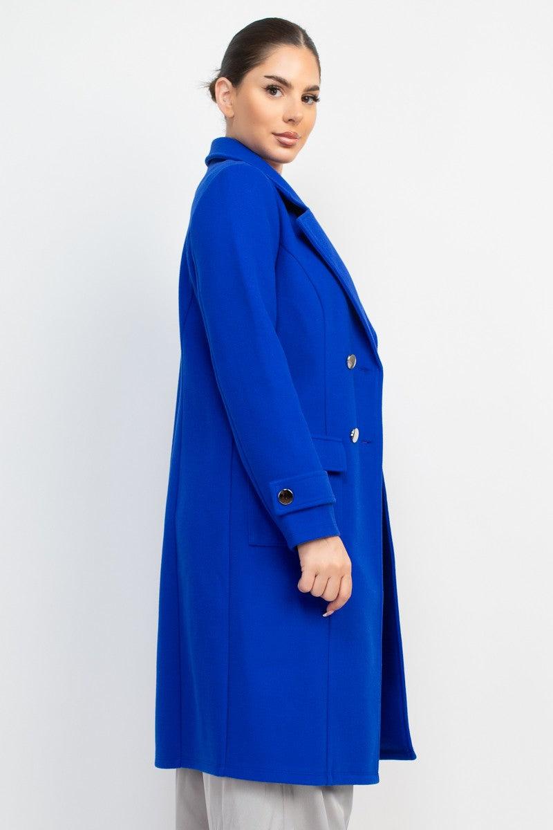 long double breasted peacoat - RK Collections Boutique