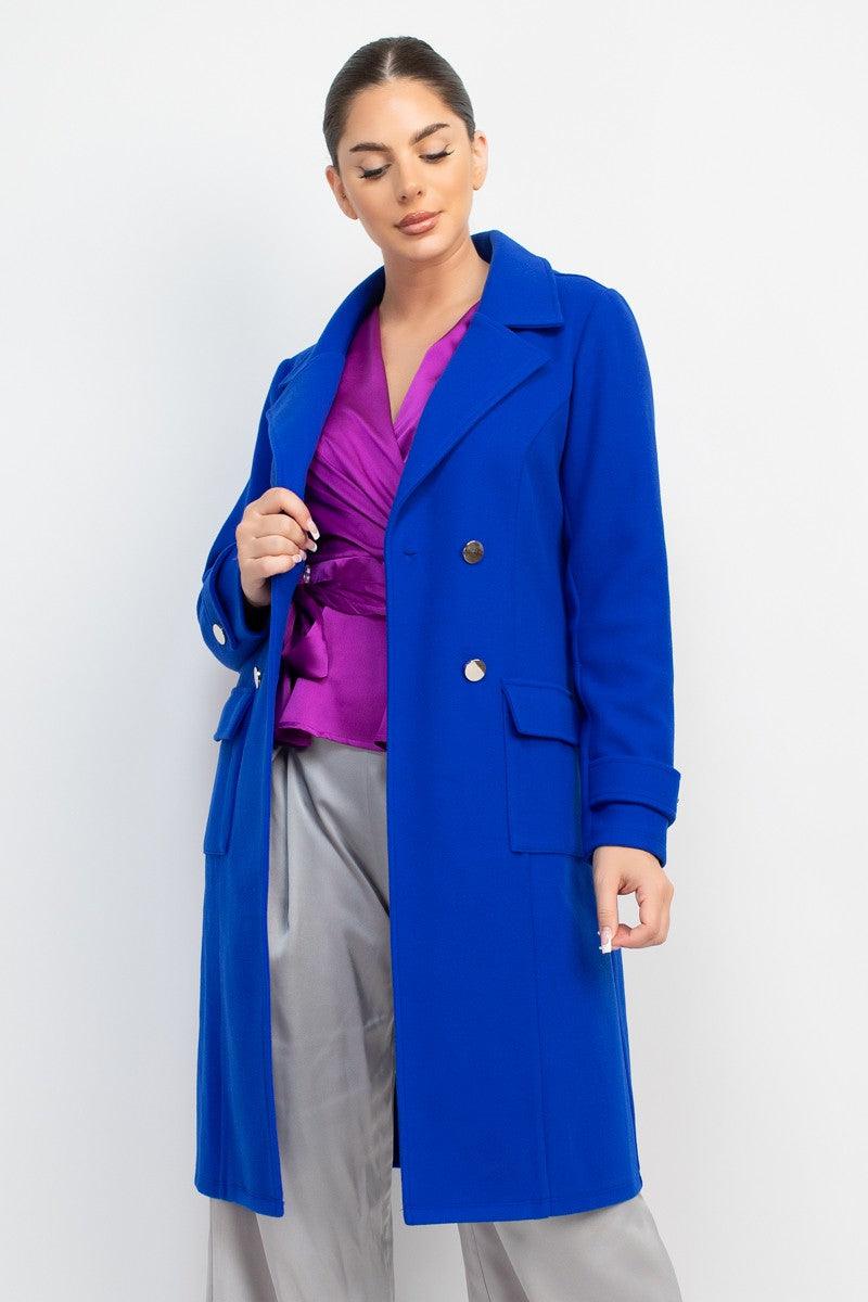 long double breasted peacoat - RK Collections Boutique