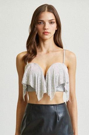 Chainmail Rhinestone Bra Top - RK Collections Boutique