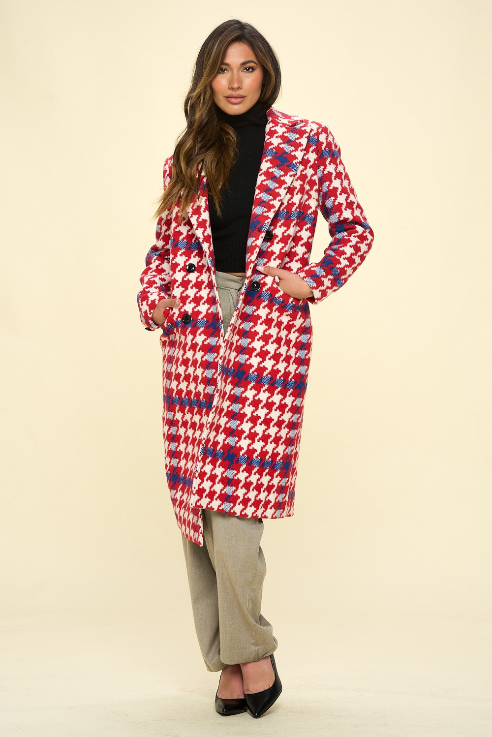 Plaid Wool Coat