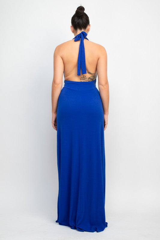 slinky halter maxi dress Elyna Slinky Halter Maxi Dress