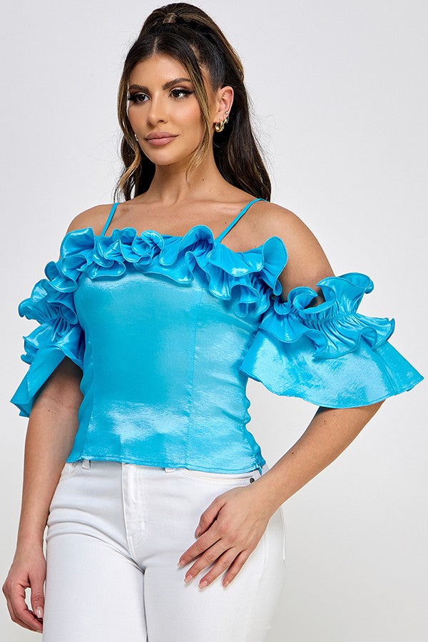 Ruffle Off the Shoulder Top