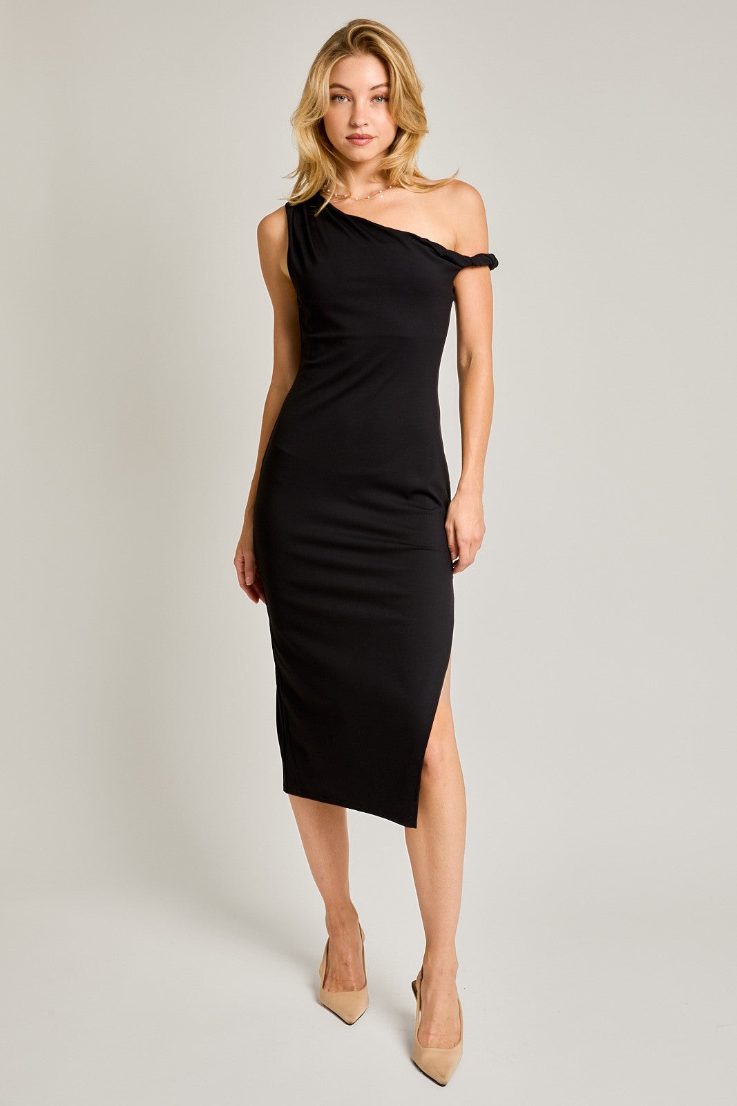 off one shoulder sleeveless dress Black / Small off one shoulder sleeveless dress Black / Small