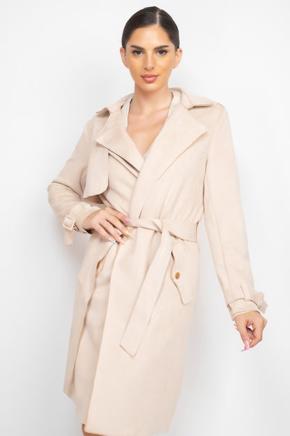 Scuba Suede Medium Length Jacket