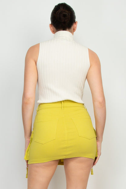 Sleeveless Turtleneck Sweater Top