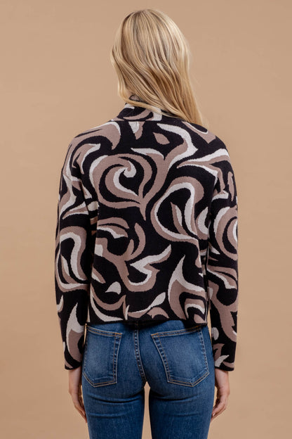 marbled turtleneck sweater