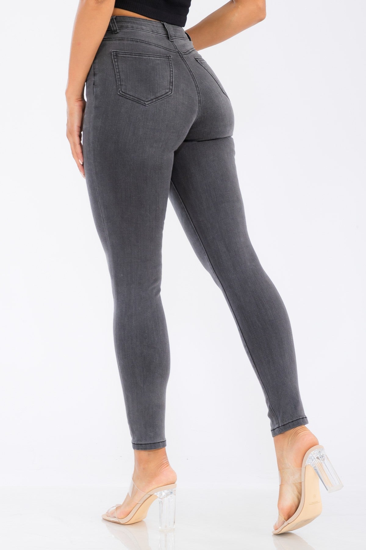 stretch high waist skinny jeans