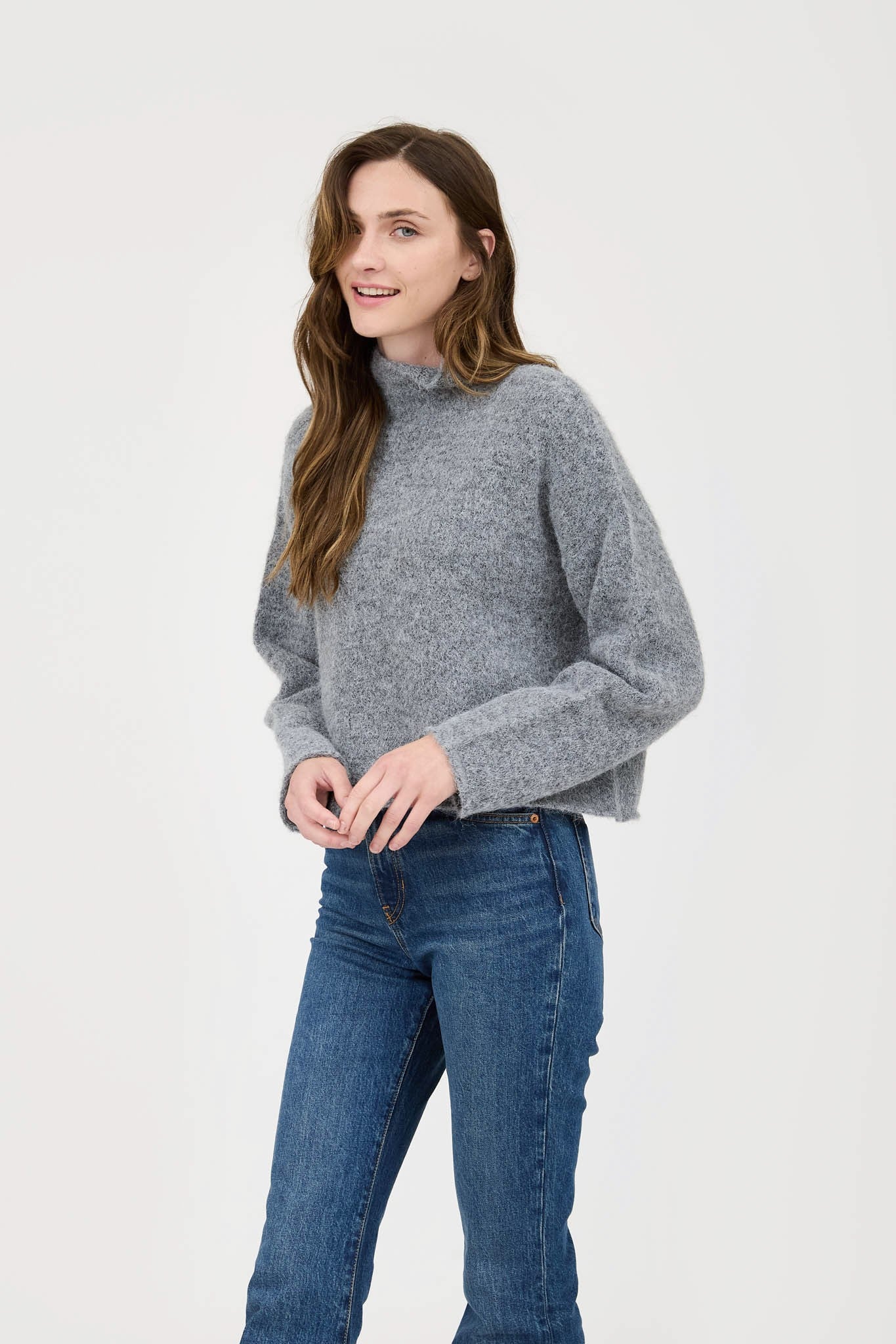 boxy turtleneck sweater