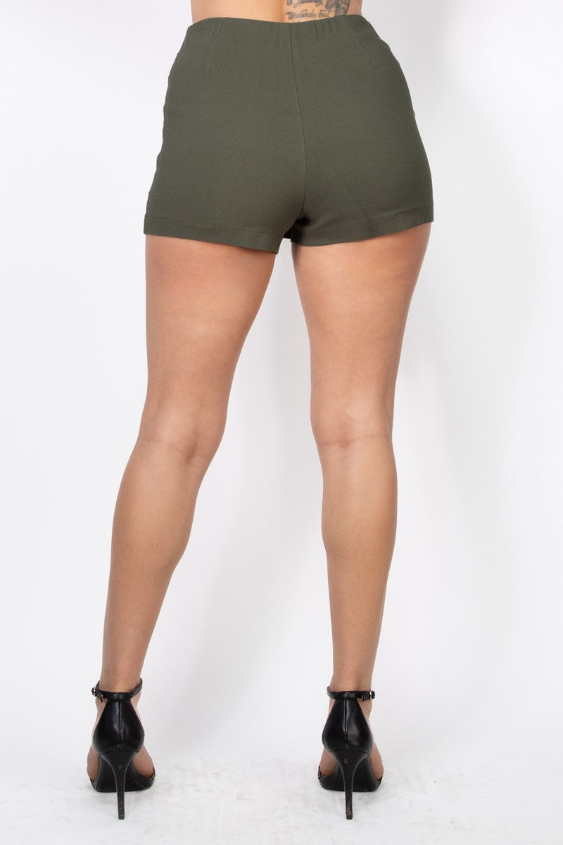 stretch wrap mini skort