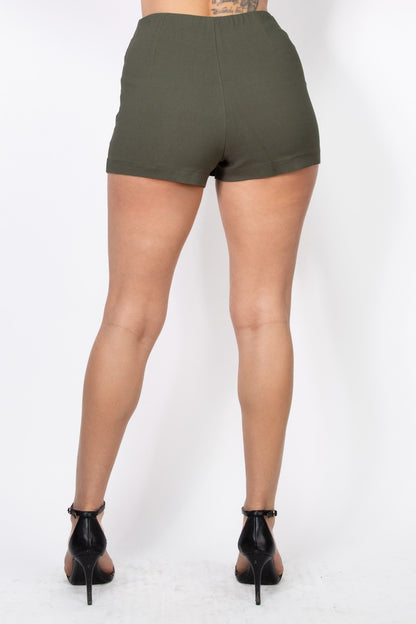 stretch wrap mini skort