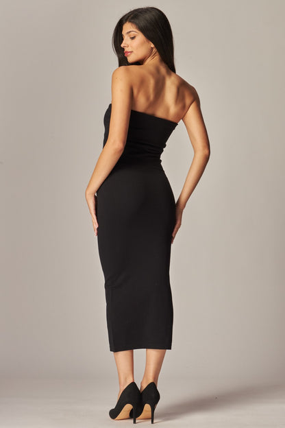 seamless tube midi dress