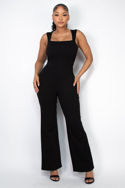 square neck sleeveless jumpsuit