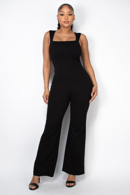 square neck sleeveless jumpsuit