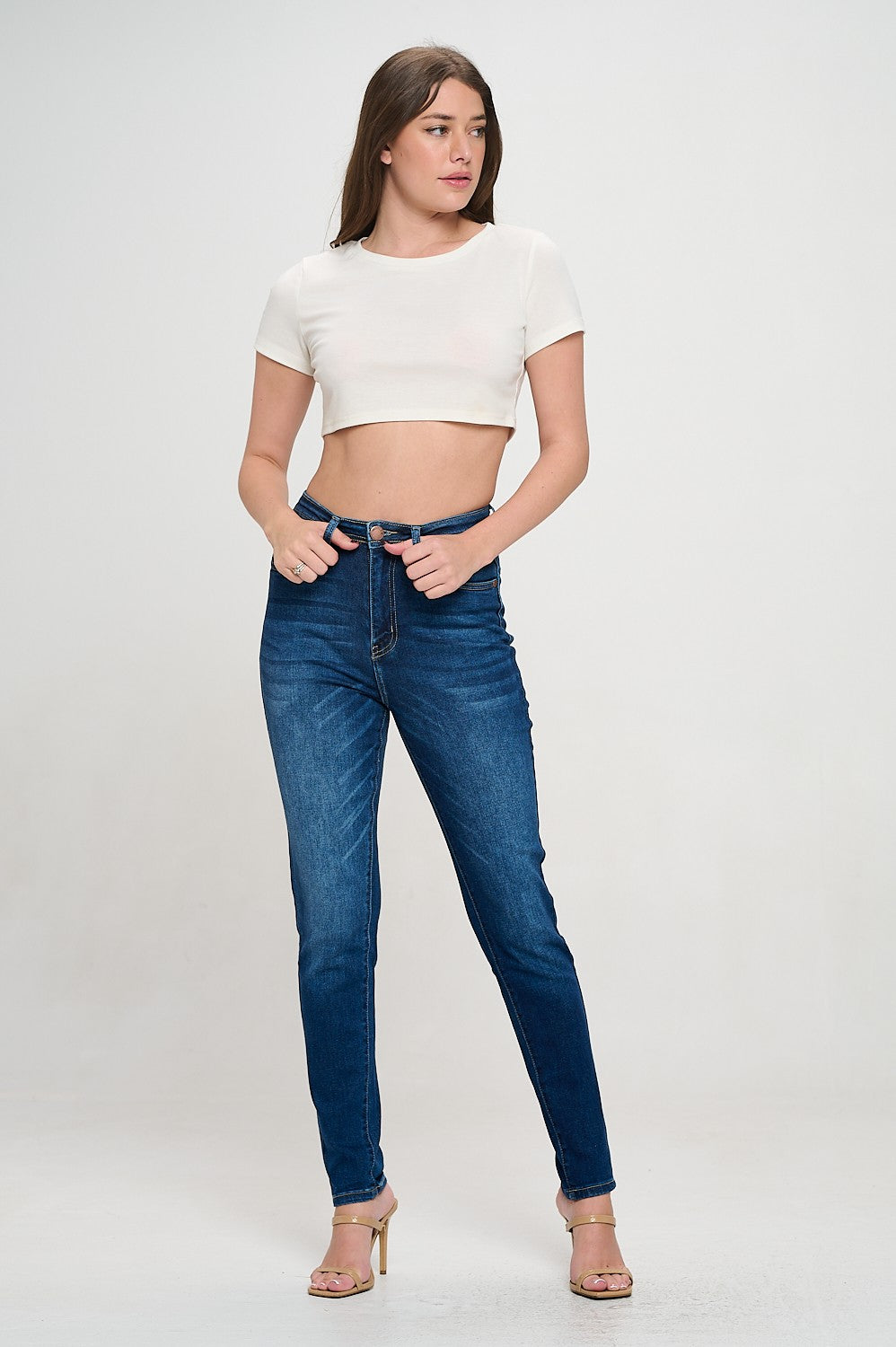Premium Stretch High Waisted Skinny Jeans