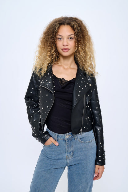 Starlight Studded Moto Jacket