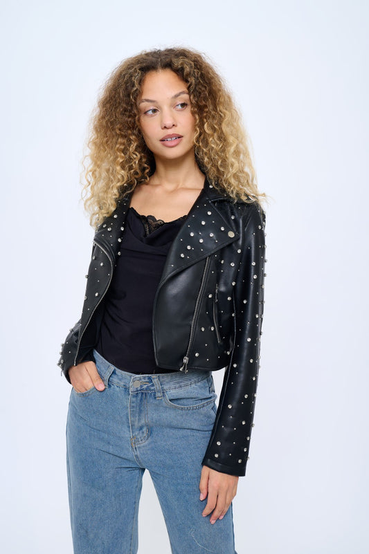 Starlight Studded Moto Jacket