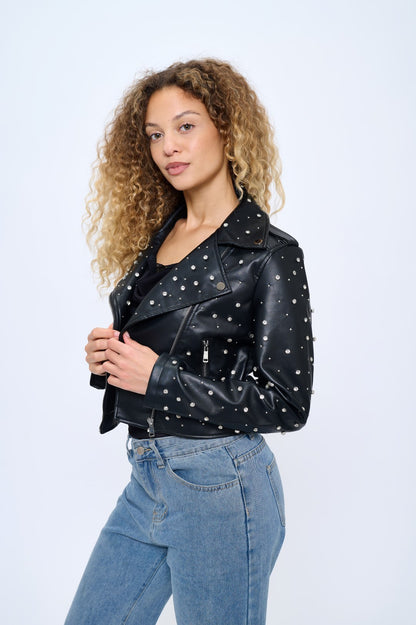 Starlight Studded Moto Jacket