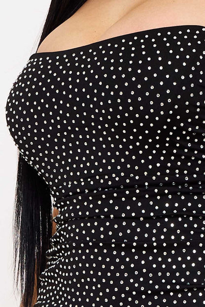 Rhinestone Strapless Mini Dress