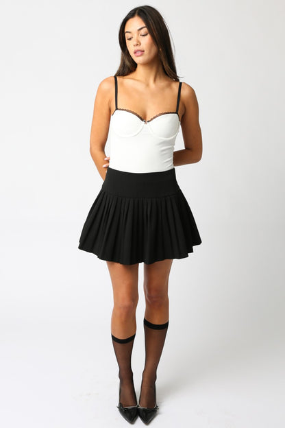 lace trim underwire cami bodysuit