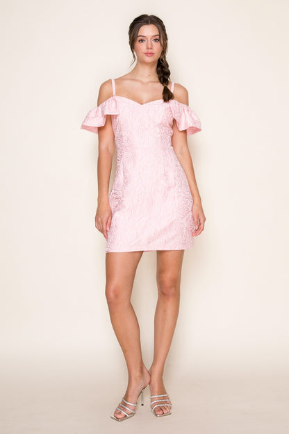 Rose Off-shoulder Mini Dress