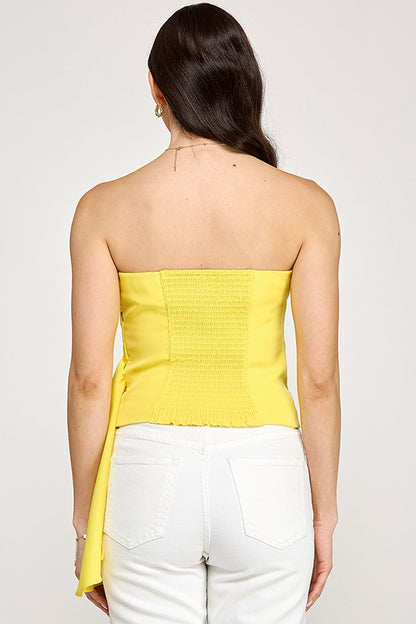 Draped Strapless Top