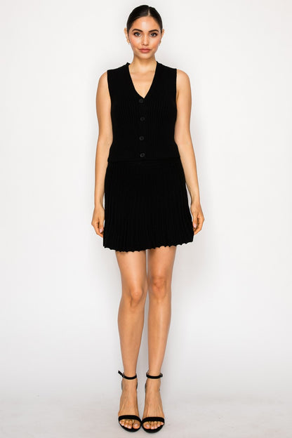 High-rise Flared A-line Skirt