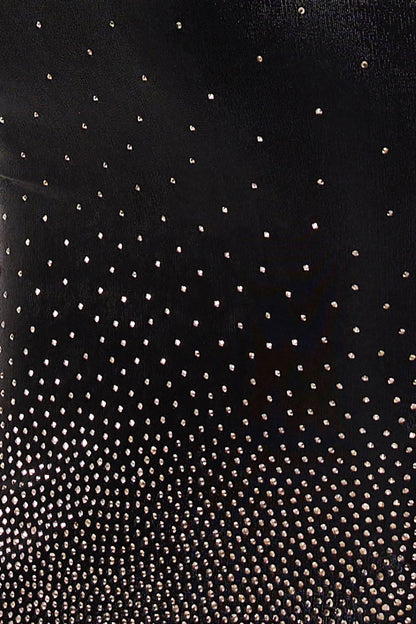 Gradient Rhinestone Sleeveless Midi Dress