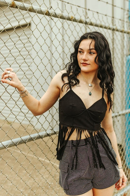 rhinestone cargo shorts