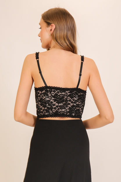 sweetheart lace cami top