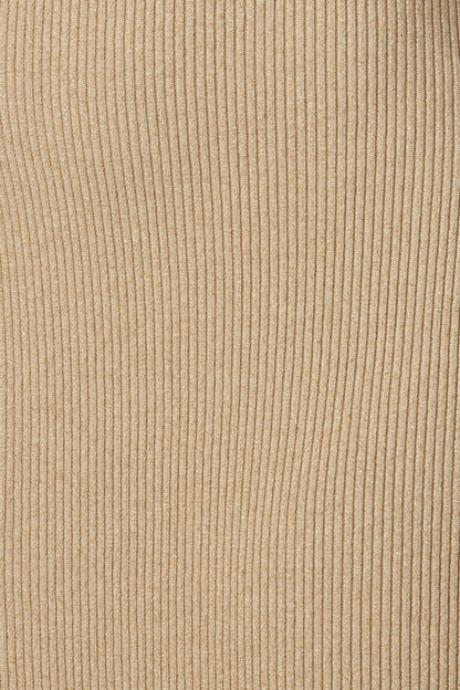 lurex sleeveless ribbed knit midi dress